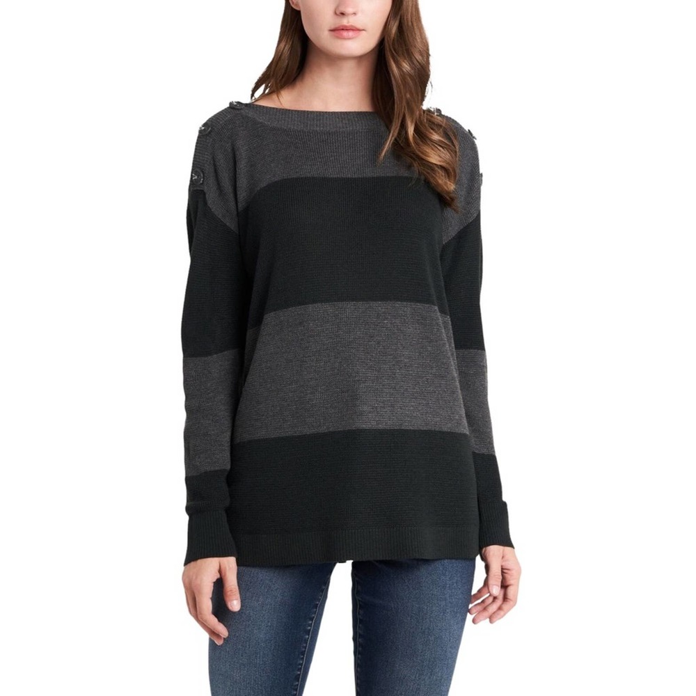 ヴィンスカムート Vince Camuto Long Sleeve ニット Stripe Tunic レディース シャツ トップス Rich Blac Vince Camuto Long Sleeve Tunic Knit Cardigan | Dillard's